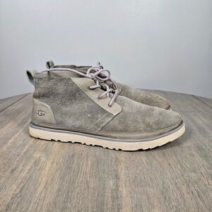 UGG Mens 15 Neumel Chukka Boots Suede Lace Comfort Casual Taupe Gray